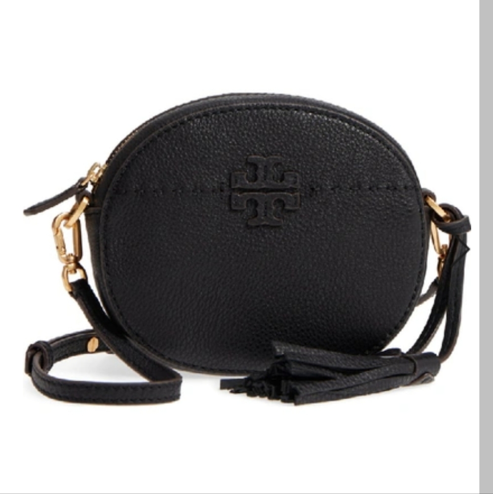 Tory Burch Round Leather Mcgraw Crossbody Bag